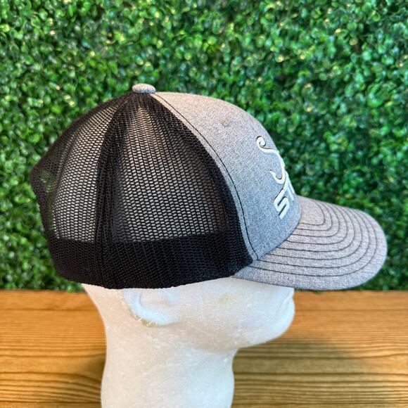 Adult Salt Strong Trucker Snapback Gray Hat Fishing Cap Great Gift - Picture 6 of 8